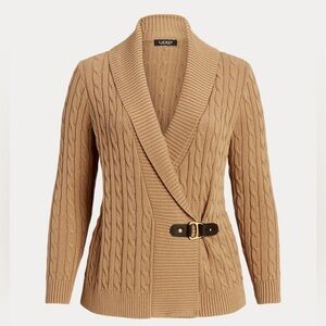 Lauren Ralph Lauren
Cardigan with cable pattern model 'DONATO' in camel